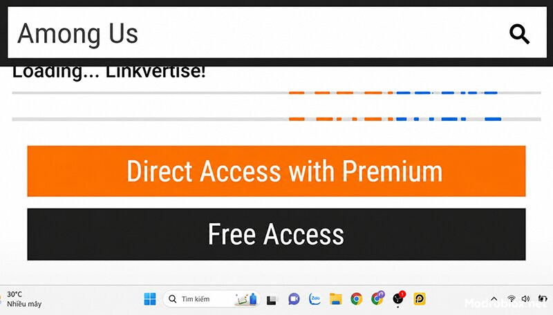 Nhấn vào Free Access