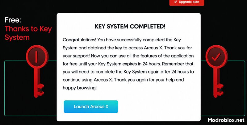 Nhấn vào Launch Arceus X