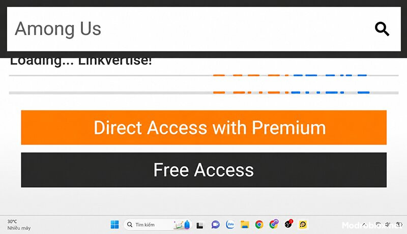 Nhấn vào Free Access